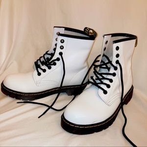 Women’s white Doc Marten boots